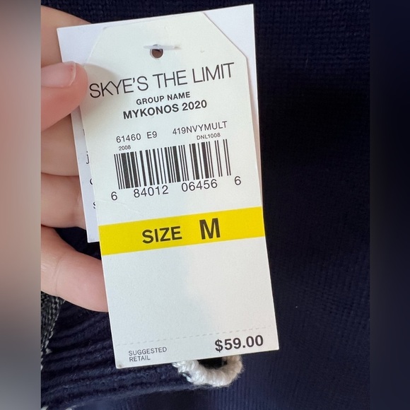 Skye’s The Limit Tubular Sweater Navy and White - Picture 4 of 5